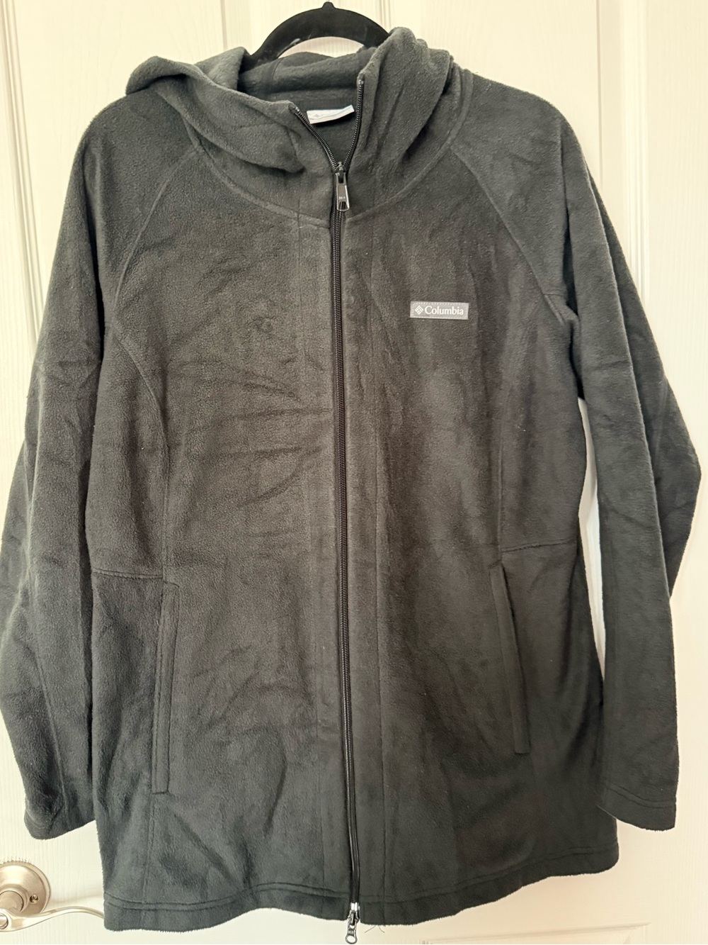 Columbia Women's Charcoal Gray Hooded Fleece Jacket
